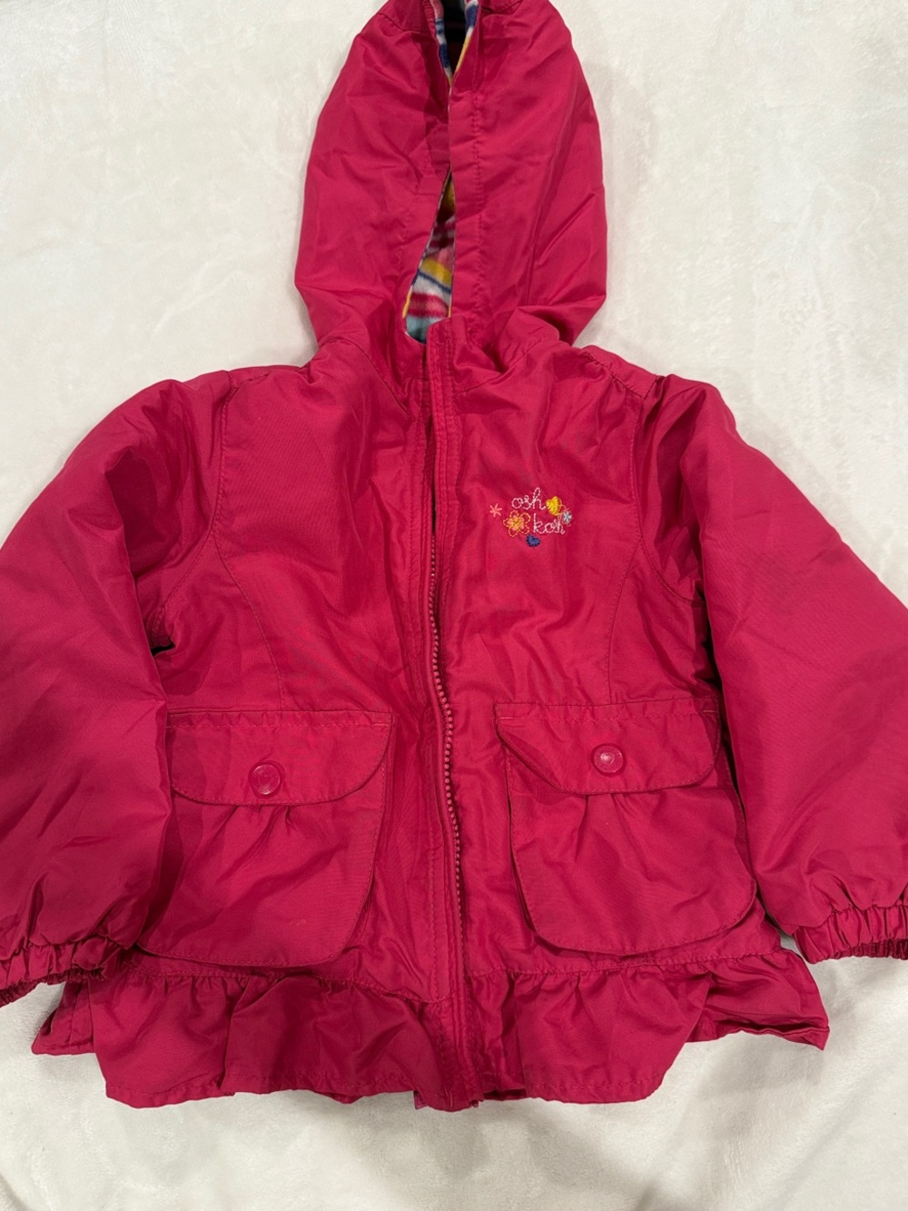 OshKosh B'gosh Hooded Puffer Jacket in Fuchsia Pink